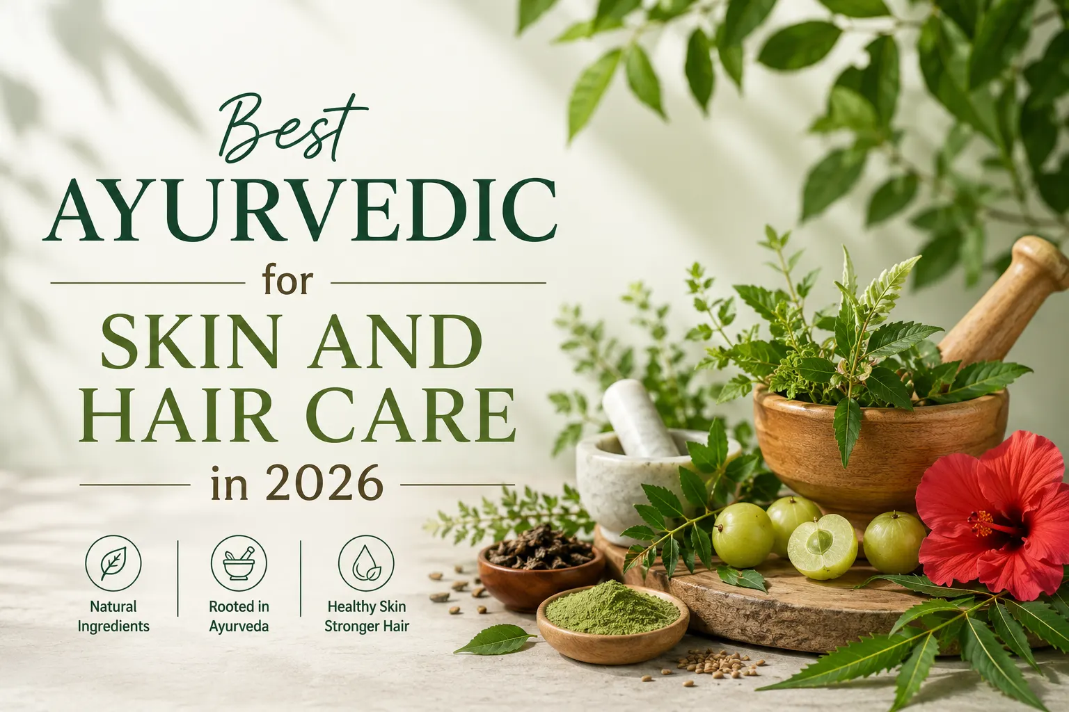 Best Ayurvedic products for skin and hair care featuring natural herbs and ingredients for healthy skin and stronger hair by Selphira.