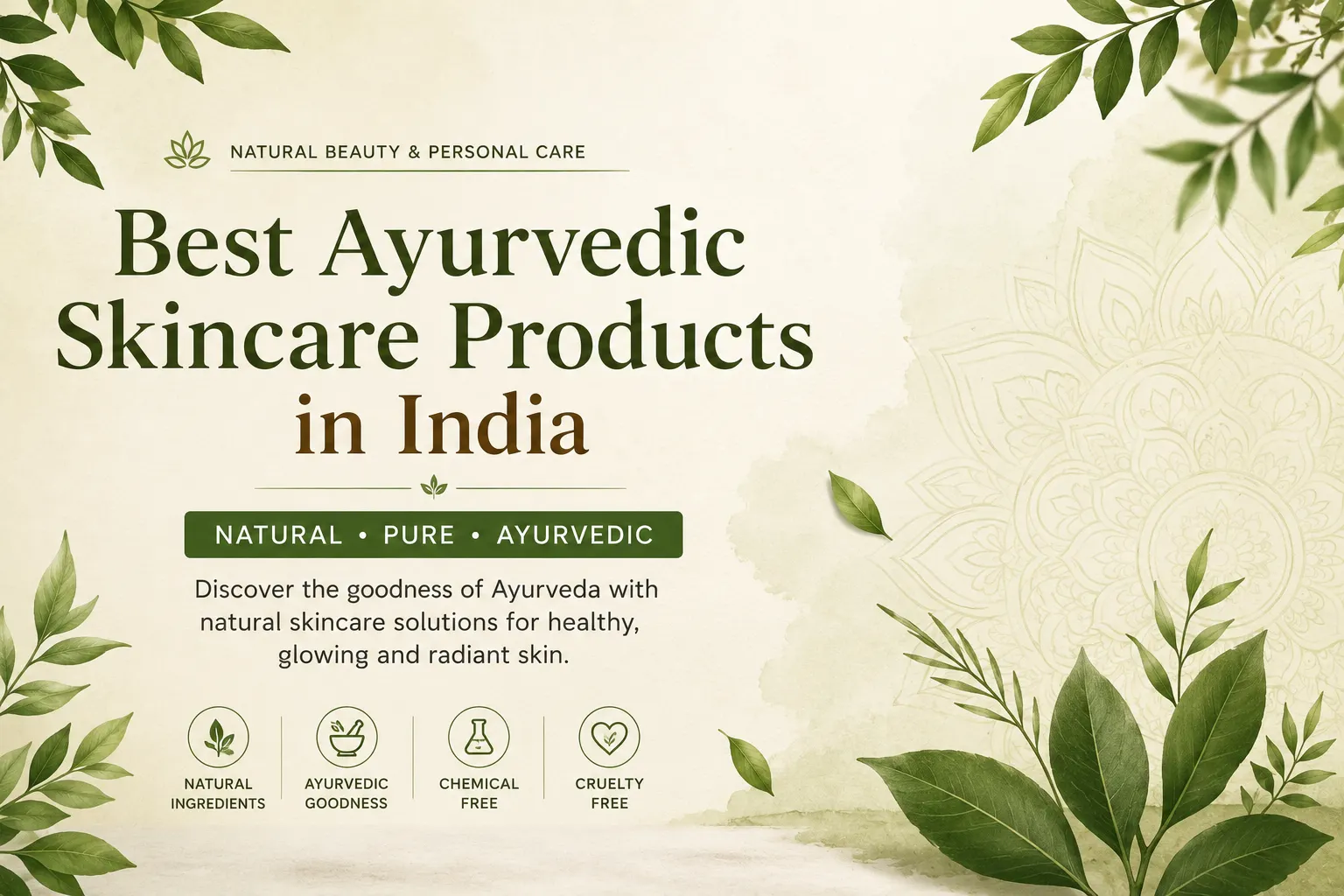 Best Ayurvedic skincare products in India with natural beauty and personal care ingredients inspired by Ayurveda for healthy and glowing skin.