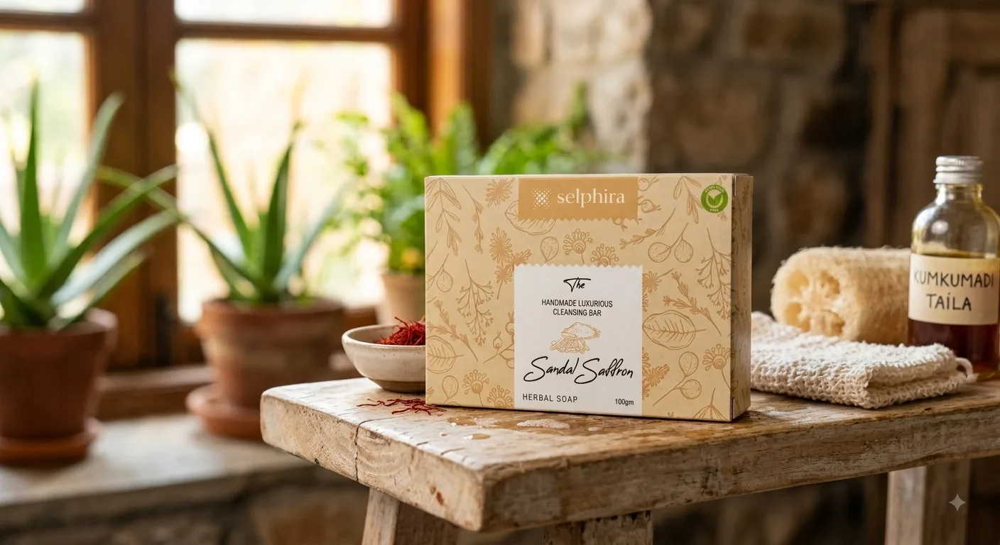 Saffron Ayurvedic Soap for natural skin care